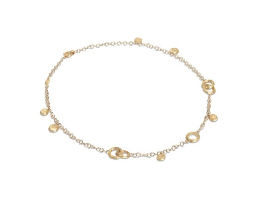[CB2612 Y 02] 18Kt Yellow Gold Jaipur Station Necklace 18"