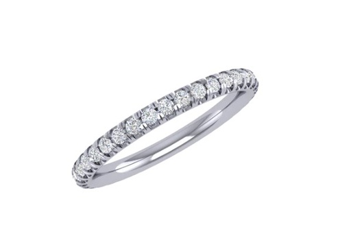 [R01196] 18Kt White Gold Eternity Band With (30) Round Diamonds Weighing 1.00cttw