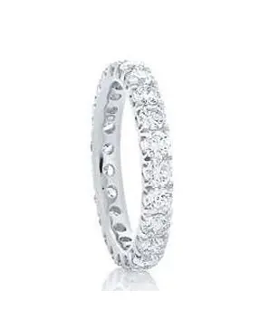 [R72203.3] 18Kt White Gold Comfort Fit Eternity Band With (23) Round Diamonds Weighing 2.02cttw
