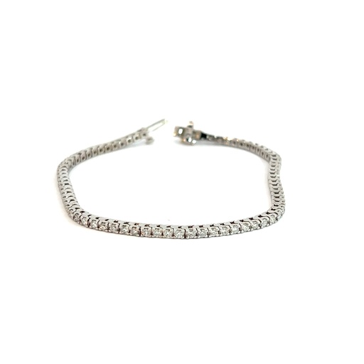 [B131-200-W (BR11090)] 14Kt White Gold Tennis Bracelet With (74) Round Diamonds Weighing 2.00cttw