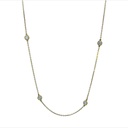 [C1-130-Y (CH16236)] 14Kt Yellow Gold Diamond By The Inch Necklace With (12) Round Diamonds Weighing 1.24cttw