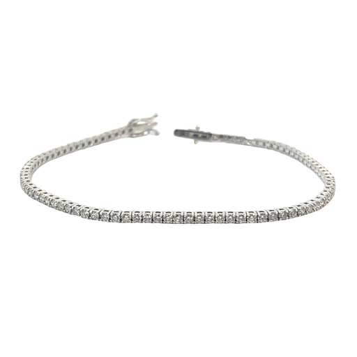 [BR5542A-301] 14Kt White Gold Tennis Bracelet With (86) Round Diamonds Weighing 2.00cttw