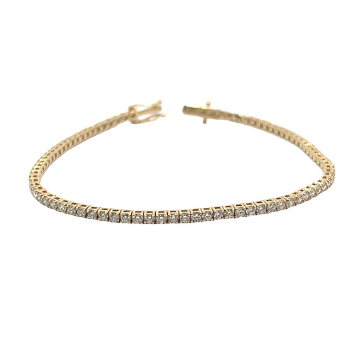 [br5503a-302] 14Kt Yellow Gold Tennis Bracelet With (82) Round Diamonds Weighing 2.53cttw