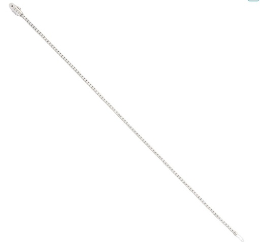 [B78963] 14Kt White Gold Tennis Bracelet With (108) Round Diamonds Weighing 0.96cttw