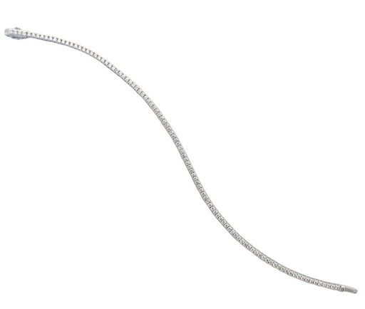 [B75328] 14Kt White Gold Tennis Bracelet With (100) Round Diamonds Weighing 2.10cttw