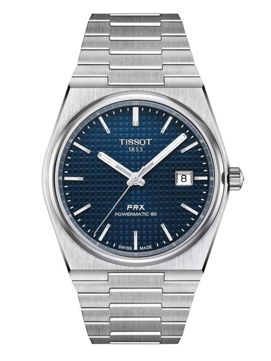 [T137.407.11.041.00] 40mm PRX Powermatic 80 Automatic Blue Dial Watch With A Stainless Steel Strap