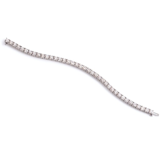 [B41090.6] 18Kt White Gold Tennis Bracelet With (38) Round Diamonds Weighing 12.52cttw
