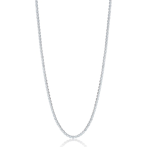 [N71253.7] Platinum Straight Line Long Riviera With (170) Round Diamonds Weighing 34.33cttw