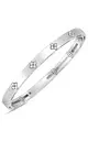 [8882970AWBAX] 18Kt White Gold Love In Verona Bangle With (20) Round Diamonds Weighing 0.15cttw