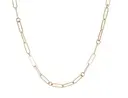 [5310167AY170] 18Kt Yellow Gold Paperclip And Round Link Chain 17"