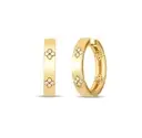 18Kt Yellow Gold Love In Verona Hoops With (16) Round Diamonds Weighing 0.12cttw 