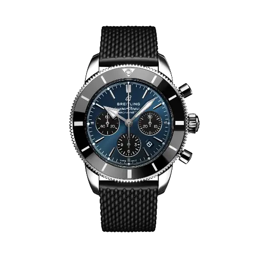 [AB0162121C1S1] Breitling Superocean Heritage B01 Chronograph 44 Blue Dial Mesh Rubber Band