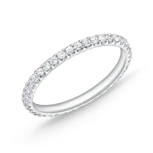[EROD2166500PT71000] Platinum Odessa Eternity Band With (40) Round Diamonds Weighing 0.51cttw