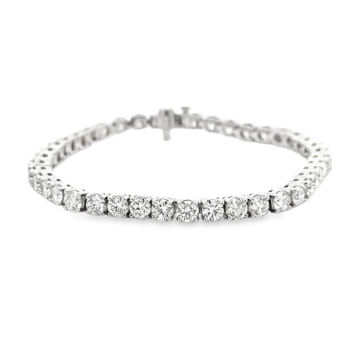 14Kt White Gold Tennis Bracelet With (42) Round Diamonds Weighing 10.92cttw