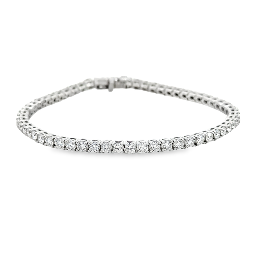 14Kt White Gold Tennis Bracelet With (59) Round Diamonds Weighing 5.09cttw