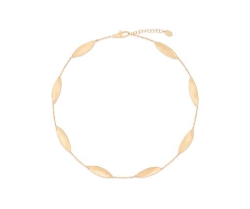 [CB2896  Y 02] Lunaria Twist Station Necklace In 18Kt Yellow Gold 16.5"
