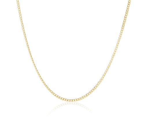 [CCL024Y] 14Kt Yellow Gold Curb Chain Necklace 22-24"