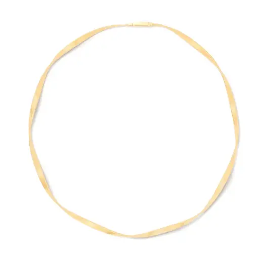 [CG750_Y_01] Marrakech Twisted Necklace 16.75" In 18Kt Yellow Gold