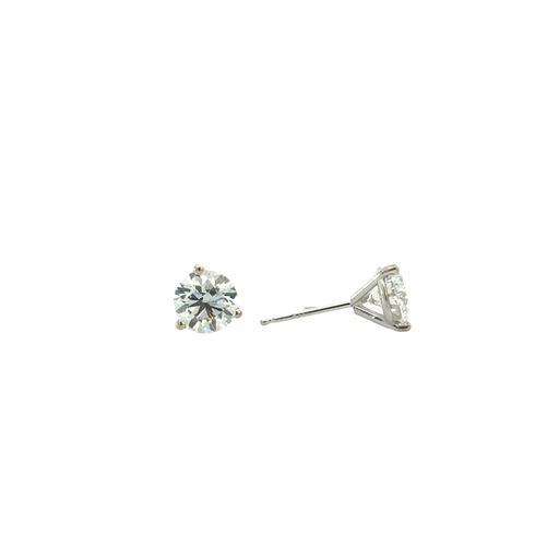 [S14046] Round Brilliant Cut Diamond Studs 2.00cttw G/SI2 GIA7508119160 GIA6491619998 14Kt White Gold Martini Set Pushbacks