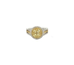 [6F601836AULRYD] 18Kt White Gold Ring With Yellow And White Diamonds Weighing 1.25cttw