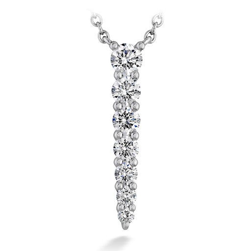 [FNUB25318008W72000] 18Kt White Gold Medium Identity Necklace With (7) Round Diamonds Weighing 0.46cttw