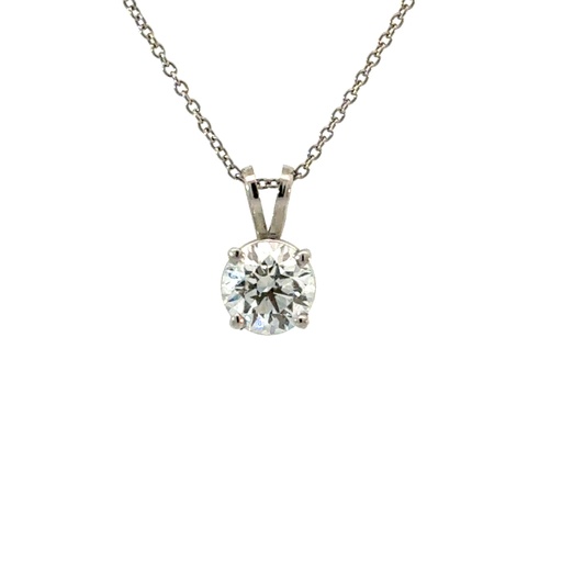 [80050127] Platinum Solitaire Necklace With A Round Diamond Weighing 2.00ct