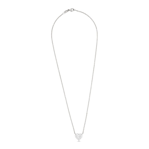 [PJDPDDHS403-P] Platinum Necklace With A Heart Shaped Diamond Weighing 4.03ct 
