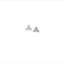 [E009-20-XS] Trio Cluster Diamond Studs 0.20cttw 14Kt White Gold Pushbacks 