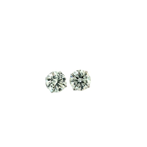 [EJE06333] Round Brilliant Cut Diamond Studs 6.05cttw J/SI2 GIA1236372746 GIA6502605370 18Kt White Gold Cocktail Set Pushbacks