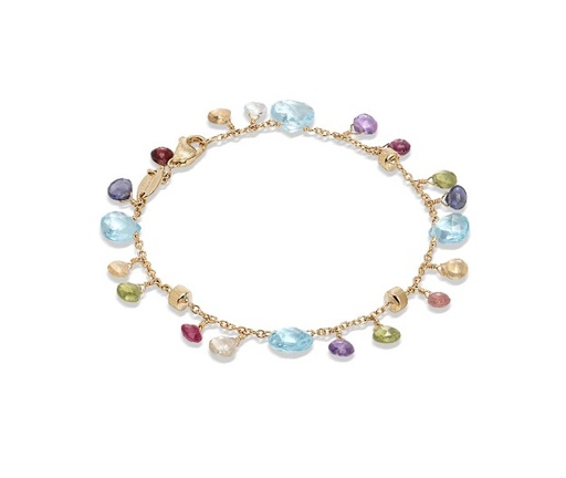 [BB2584 MIX01T Y 02] 18Kt Yellow Gold Paradise Mixed Gemstone Bracelet 7.25"