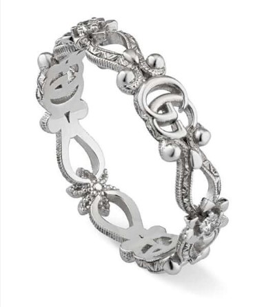 [YBC629827002013] Diamond Floral Band Ring 0.06cttw