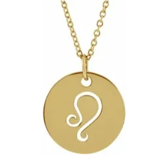 [87391:181:P] Leo Zodiac Pendant Necklace